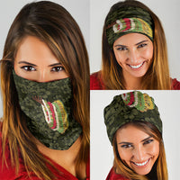 Hawaii Lei Kamehameha Neck Gaiter Melemele Seamless Pattern Hibiscus Flower