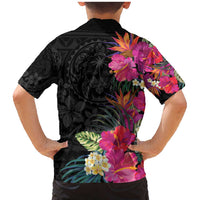 Hafa Adai Guam Family Matching Mermaid Dress and Hawaiian Shirt Tropical Flowers Colorful Vibes