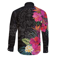 Hafa Adai Guam Family Matching Puletasi and Hawaiian Shirt Tropical Flowers Colorful Vibes LT9 - Polynesian Pride