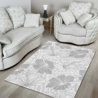 Samoa Lotu Tamaiti Area Rug White Sun Day Beauty Hibiscus Ver01 LT9 - Polynesian Pride