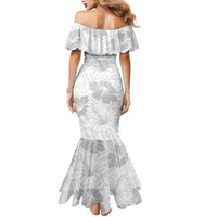 Samoa Lotu Tamaiti Family Matching Mermaid Dress and Hawaiian Shirt White Sun Day Beauty Hibiscus Ver01 LT9 - Polynesian Pride