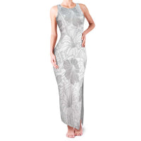Samoa Lotu Tamaiti Family Matching Tank Maxi Dress and Hawaiian Shirt White Sun Day Beauty Hibiscus Ver01 LT9 Mom's Dress White - Polynesian Pride