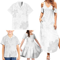 Samoa Lotu Tamaiti Family Matching Summer Maxi Dress and Hawaiian Shirt White Sun Day Beauty Hibiscus Ver02 LT9 - Polynesian Pride