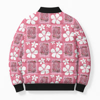 Give Cancer The Boot Pink Cowgirl Bomber Puffer Jacket Western Aloha Hibiscus Paniolo Heritage Floral LT9 - Polynesian Pride