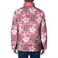 Give Cancer The Boot Pink Cowgirl Padded Jacket Western Aloha Hibiscus Paniolo Heritage Floral LT9 - Polynesian Pride