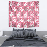 Give Cancer The Boot Pink Cowgirl Tapestry Western Aloha Hibiscus Paniolo Heritage Floral LT9 - Polynesian Pride