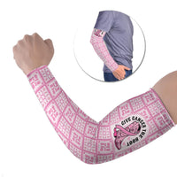 Give Cancer The Boot Pink Cowgirl Arm Sleeves Hawaiian Paniolo Mixed Quilt Pattern Style LT9 Set of 2 Pink - Polynesian Pride