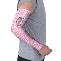 Give Cancer The Boot Pink Cowgirl Arm Sleeves Hawaiian Paniolo Mixed Quilt Pattern Style LT9 - Polynesian Pride
