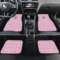 Give Cancer The Boot Pink Cowgirl Car Mats Hawaiian Paniolo Mixed Quilt Pattern Style LT9 Set 4pcs Pink - Polynesian Pride
