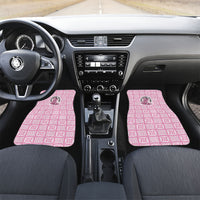 Give Cancer The Boot Pink Cowgirl Car Mats Hawaiian Paniolo Mixed Quilt Pattern Style LT9 Set 2pcs - Front Pink - Polynesian Pride