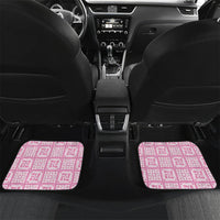 Give Cancer The Boot Pink Cowgirl Car Mats Hawaiian Paniolo Mixed Quilt Pattern Style LT9 Set 2pcs - Back Pink - Polynesian Pride