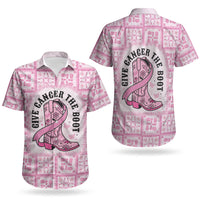 Give Cancer The Boot Pink Cowgirl Couples Matching Summer Maxi Dress and Hawaiian Shirt Hawaiian Paniolo Mixed Quilt Pattern Style LT9 - Polynesian Pride