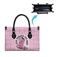 Give Cancer The Boot Pink Cowgirl Leather Bag Hawaiian Paniolo Mixed Quilt Pattern Style LT9 - Polynesian Pride