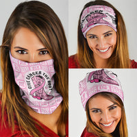 Give Cancer The Boot Pink Cowgirl Neck Gaiter Hawaiian Paniolo Mixed Quilt Pattern Style LT9 - Polynesian Pride