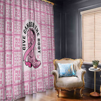 Give Cancer The Boot Pink Cowgirl Window Curtain Hawaiian Paniolo Mixed Quilt Pattern Style LT9 - Polynesian Pride