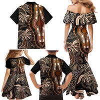 Polynesia Dashiki Family Matching Mermaid Dress and Hawaiian Shirt Polynesia and Africa Traditional Special Together Gold LT9 - Polynesian Pride