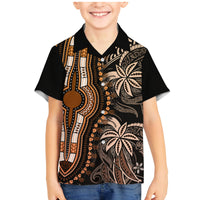 Polynesia Dashiki Family Matching Mermaid Dress and Hawaiian Shirt Polynesia and Africa Traditional Special Together Gold LT9 Son's Shirt Gold - Polynesian Pride