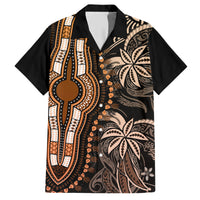 Polynesia Dashiki Family Matching Short Sleeve Bodycon Dress and Hawaiian Shirt Polynesia and Africa Traditional Special Together Gold LT9 Dad's Shirt - Short Sleeve Gold - Polynesian Pride