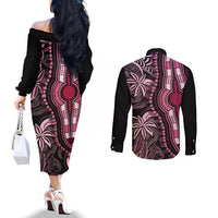 polynesia-dashiki-couples-matching-off-the-shoulder-long-sleeve-dress-and-long-sleeve-button-shirts-polynesia-and-africa-traditional-special-together-pink
