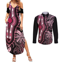 polynesia-dashiki-couples-matching-summer-maxi-dress-and-long-sleeve-button-shirts-polynesia-and-africa-traditional-special-together-pink