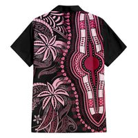 Polynesia Dashiki Family Matching Off Shoulder Long Sleeve Dress and Hawaiian Shirt Polynesia and Africa Traditional Special Together Pink LT9 - Polynesian Pride