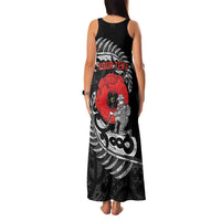 ANZAC Day Aotearoa Silver Fern Maori Personalised Family Matching Tank Maxi Dress and Hawaiian Shirt LT9 - Polynesian Pride