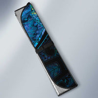 New Zealand Darts Personalised Auto Sun Shade Aotearoa Silver Fern Blue Papua Shell Spirit - Polynesian Pride