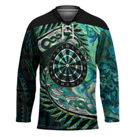 New Zealand Darts Personalised Hockey Jersey Aotearoa Silver Fern Green Papua Shell Spirit LT9 Unisex Green - Polynesian Pride