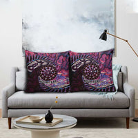 New Zealand Darts Personalised Pillow Cover Aotearoa Silver Fern Pink Papua Shell Spirit - Polynesian Pride