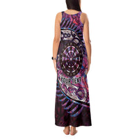 New Zealand Darts Personalised Tank Maxi Dress Aotearoa Silver Fern Pink Papua Shell Spirit LT9 - Polynesian Pride