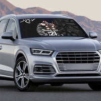 New Zealand Indigenous-Maori Rugby Custom Auto Sun Shade - Polynesian Pride