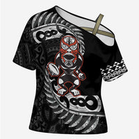 New Zealand Indigenous-Maori Rugby Custom Cross Shoulder Shirt - Polynesian Pride