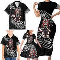 New Zealand Indigenous-Maori Rugby Custom Family Matching Short Sleeve Bodycon Dress and Hawaiian Shirt LT9 - Polynesian Pride