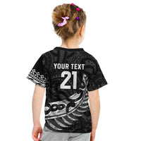 New Zealand Indigenous-Maori Rugby Custom Kid T Shirt LT9 - Polynesian Pride