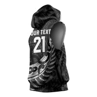 New Zealand Indigenous-Maori Rugby Custom Sleeveless Hoodie - Polynesian Pride