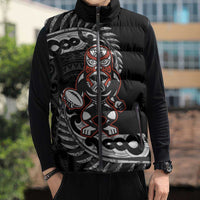 New Zealand Indigenous-Maori Rugby Custom Sleeveless Puffer Jacket - Polynesian Pride