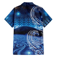 New Zealand Matariki Family Matching Short Sleeve Bodycon Dress and Hawaiian Shirt Taniko Aramoana With Koru Galaxy Sky Night LT9 - Polynesian Pride