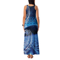 New Zealand Matariki Family Matching Tank Maxi Dress and Hawaiian Shirt Taniko Aramoana With Koru Galaxy Sky Night LT9 - Polynesian Pride