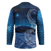 New Zealand Matariki Hockey Jersey Taniko Aramoana With Koru Galaxy Sky Night - Polynesian Pride
