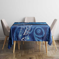 New Zealand Matariki Tablecloth Taniko Aramoana With Koru Galaxy Sky Night LT9 - Polynesian Pride