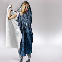 New Zealand Matariki Hooded Blanket Taniko Aramoana With Maori Galaxy Sky Night
