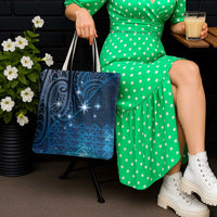 New Zealand Matariki Tote Bag Taniko Aramoana With Maori Galaxy Sky Night - Polynesian Pride