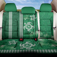 Green Hibiscus Turle Back Car Seat Cover Hawaiian Style Tribal Tapa Pattern LT9 One Size Green - Polynesian Pride
