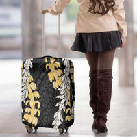 Puakenikeni and Maile Lei Luggage Cover Black Double Strand Lei
