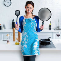 Puakenikeni and Maile Lei Apron Blue Double Strand Lei - Polynesian Pride