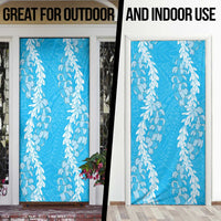 Puakenikeni and Maile Lei Door Cover Blue Double Strand Lei - Polynesian Pride
