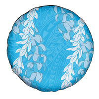 Puakenikeni and Maile Lei Spare Tire Cover Blue Double Strand Lei LT9 - Polynesian Pride