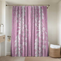 Puakenikeni and Maile Lei Bathroom Set Pink Double Strand Lei LT9 Shower Curtain Only Pink - Polynesian Pride