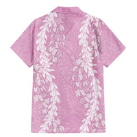 Puakenikeni and Maile Lei Family Matching Mermaid Dress and Hawaiian Shirt Pink Double Strand Lei LT9 - Polynesian Pride