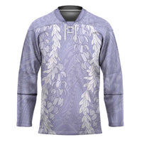Puakenikeni and Maile Lei Hockey Jersey Purple Double Strand Lei - Polynesian Pride